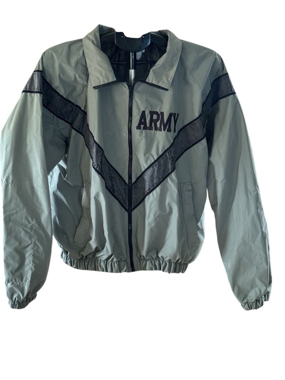 US Army Military Physical Training Fitness PT Windbreaker Jacket Adult Small/reg